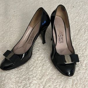Salvatore Ferragamo black heels 6.5